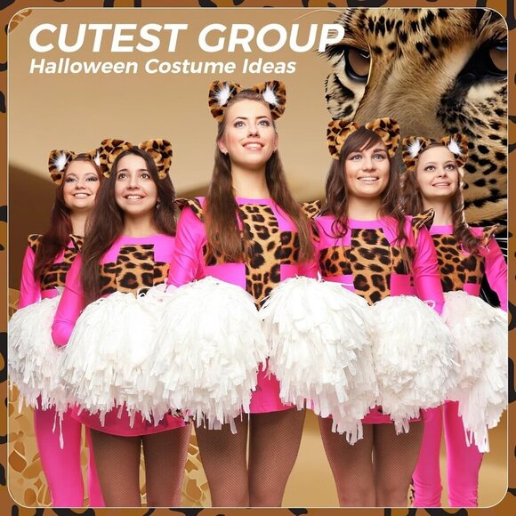 Women\'s Faux Fur Cheetah Headband for Halloween Cosplay Party Accessory main image 3